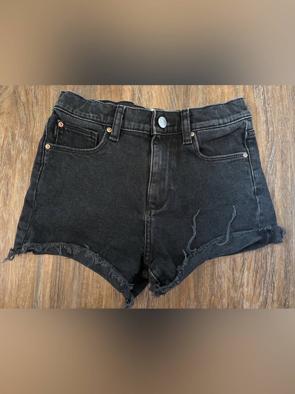 DL1961 Black Washed Denim Shorts 12y